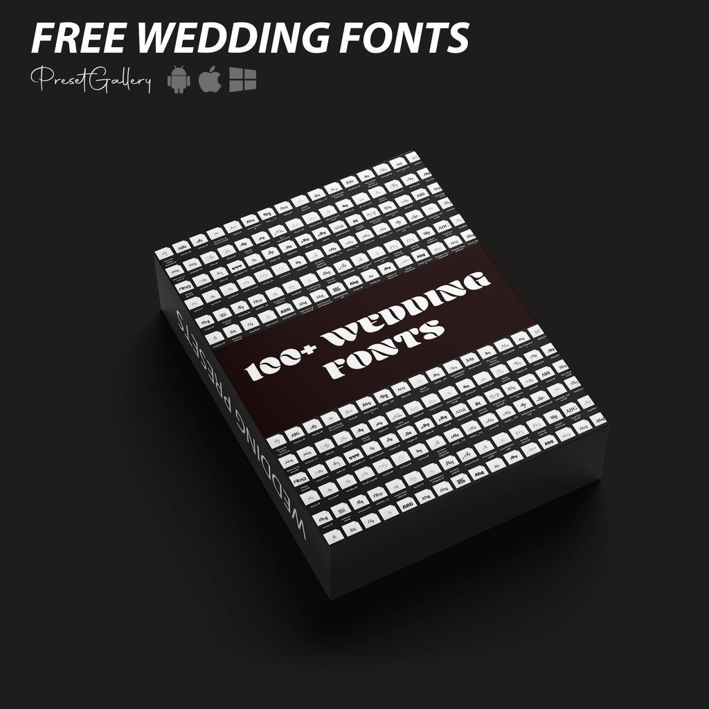 200 LUXURY WEDDING FONT COLLECTION PRESET GALLERY
