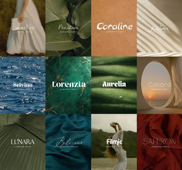 500 LUXURY FONTS FOR SALE PRESET GALLERY
