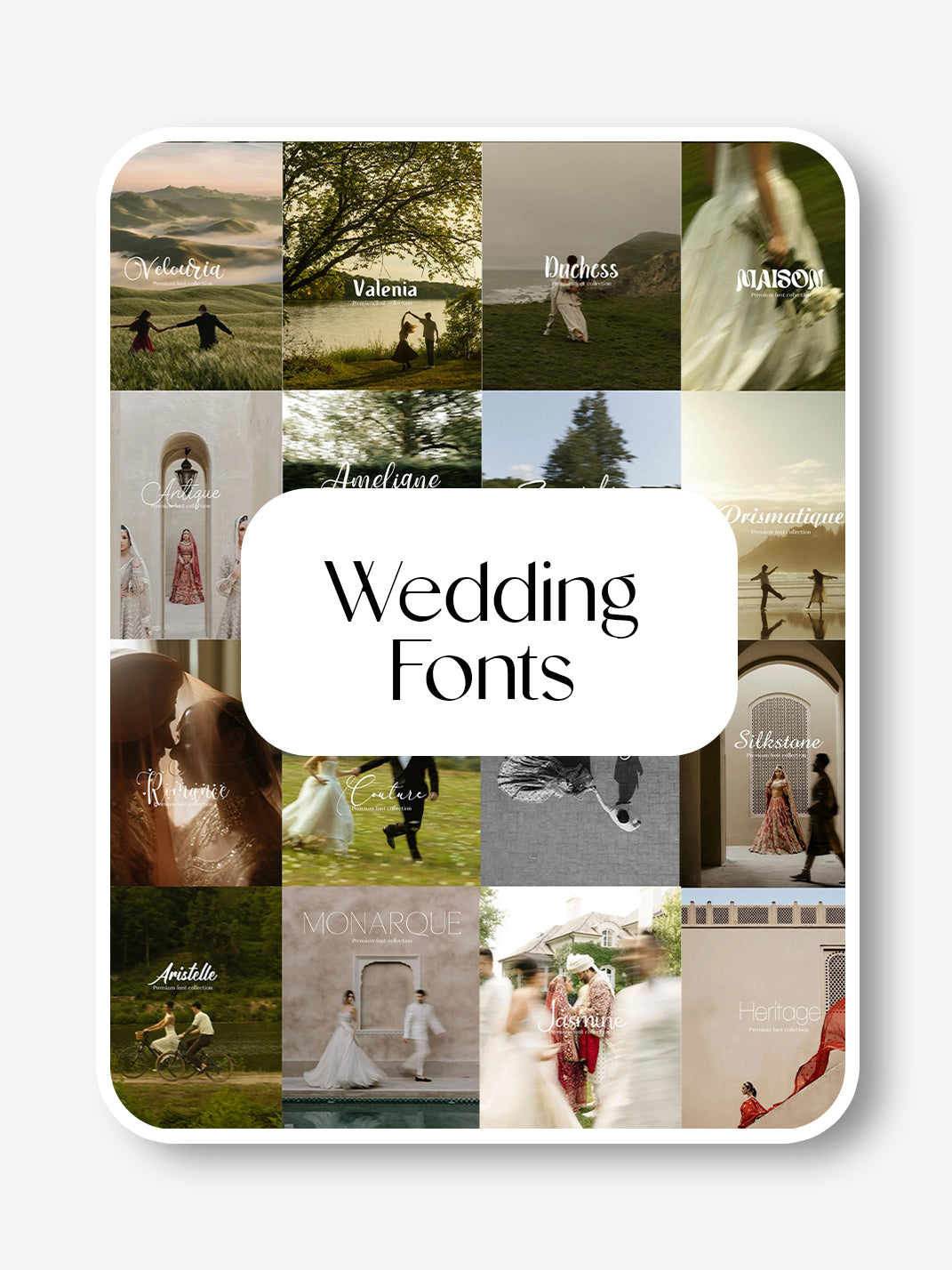 200 LUXURY WEDDING FONT COLLECTION PRESET GALLERY