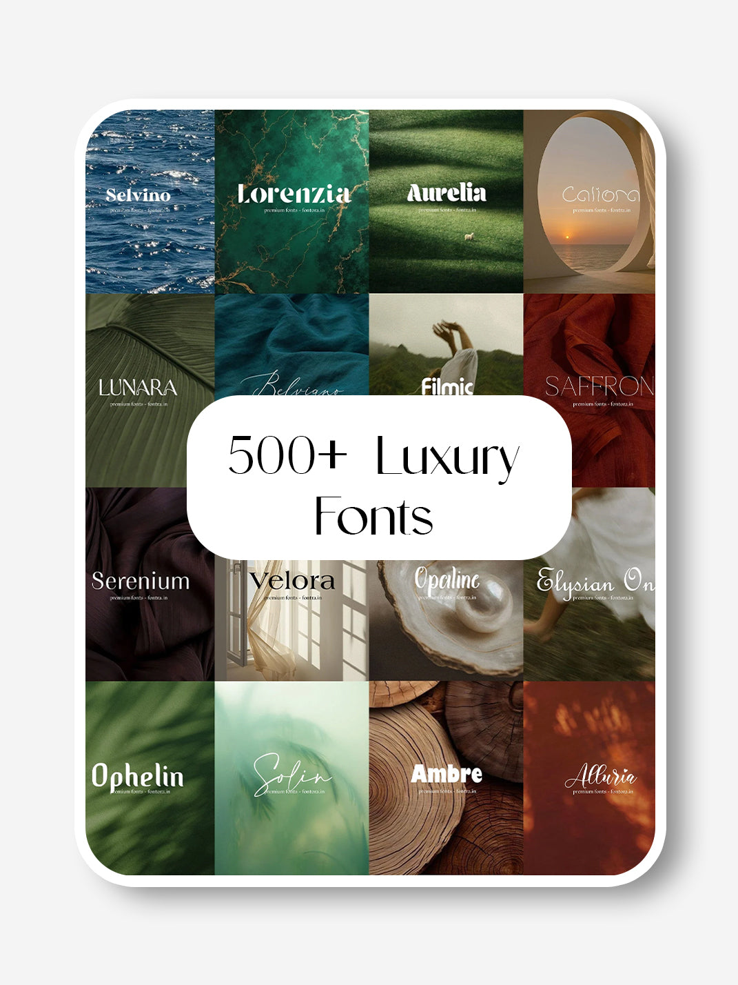500 LUXURY FONTS FOR SALE PRESET GALLERY